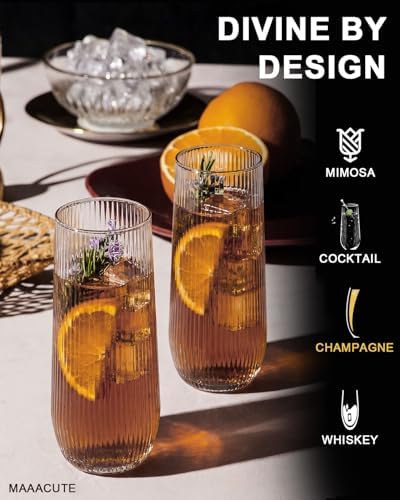 24 Pack Plastic Champagne Flutes, 9 Oz Disposable Wine Mimosa Glasses - Image 4