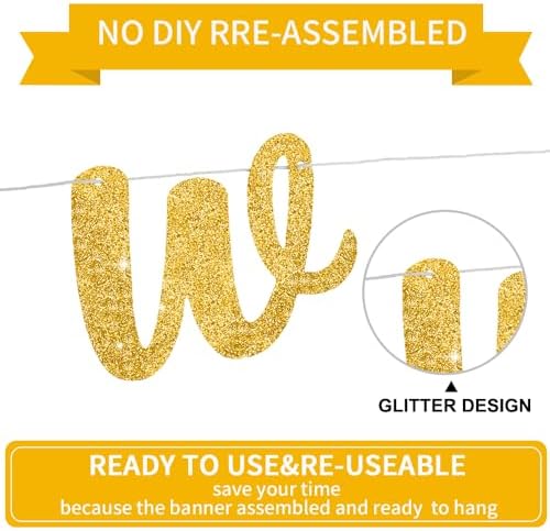 BEISHIDA Gold We Appreciate You Banner,NO DIY,Employee Appreciation Banner for Office Party Decorations,Thank you for Employee Teacher Doctor Nurse Staff Appreciation Party Supply - Image 4