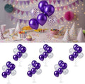 6pcs Purple Balloon Stands Kit Table Centerpiece Table Decorations for Anniversary Birthday Wedding Graduation Retirement Party Decorations (Purple) by Unknown