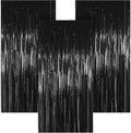 3 Pack 3.28ft x 6.56ft Glitter Black Tinsel Foil Fringe Curtains, Photo Booth Backdrop Party Decorations for Birthday Wedding Baby Shower Graduation Bachelorette New Years by Unknown