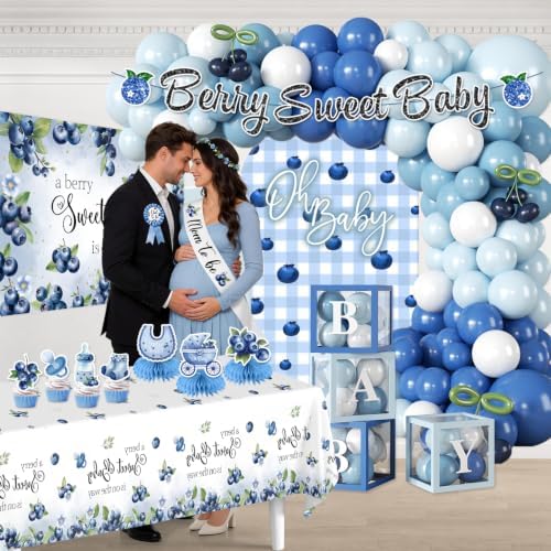 Blueberry Baby Shower Decorations, All-in-One Decor Set - Image 6