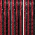 DECOCKRAT 3 Pack Foil Fringe Backdrop - Red&Black Shiny Tinsel Curtains for Party Decoration/Photo Booth Props - 3.3x8.2 FT Metallic Foil Backdrop for Birthday, Wedding, Graduation, Christmas. by DECOCKRAT