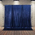 Sequin Backdrop Curtain,Glitter Non-Transparent Sequin Photography Background Backdrop Curtain for Birthday Party Wedding Festival Ceremony 6FTx8FT (Navy Blue) by JuyaDelight
