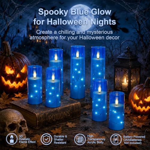 Raycare 7 Pack Flameless Battery Operated Pillar Candles with Remote Timer - Image 6