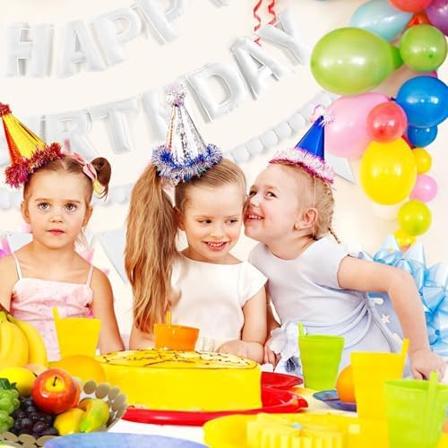 CANREVEL 3 PCS Pre-Strung 3D Happy Birthday Banner Decorations, White - Image 6