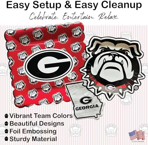 Georgia Bulldogs Party Decorations, UGA Birthday Supplies Party Decor 37 Pc - Image 4