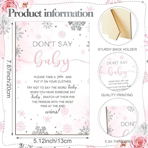 Patelai 321 Pcs Baby Shower Games Supplies, Snowflake - Image 4