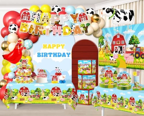289Pcs Farm Birthday Decorations, All-in-One Set for 25 Guests - Image 4