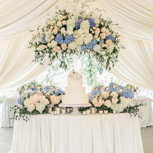 Auihiay 204Pcs Hydrangea Artificial Flowers Bulk, Silk Hydrangeas Flowers - Image 6