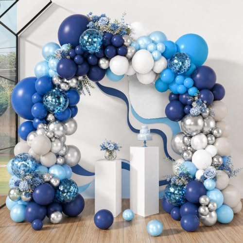 Amandir 144Pcs Navy Blue Balloons Arch Garland Kit by Amandir