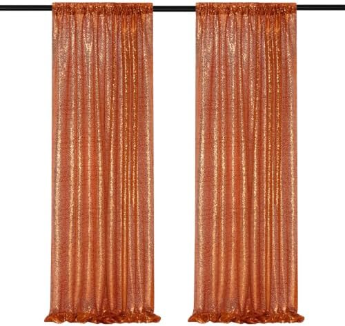 Green Backdrop Curtains,6 Panels 2FTx8FT Curtain Backdrop for Party by SoarDream
