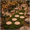 8 Pack Wood Centerpieces for Tables, Woodland Table Centerpieces Set with Wood Slices, Artificial Moss & Moss Stone, Enchanted Forest Decorations, Rustic Wedding Party Decor DIY Craft Kit(5.2-6.0'') by Unknown