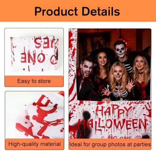 Halloween Photo Booth Props Frame 35 x 69 Large Halloween Picture Backdrop - Image 4