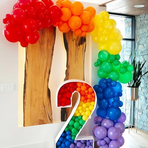 Voircoloria 134pcs Rainbow Balloons Garland Arch Kit, 18 12 10 5 Inch - Image 4