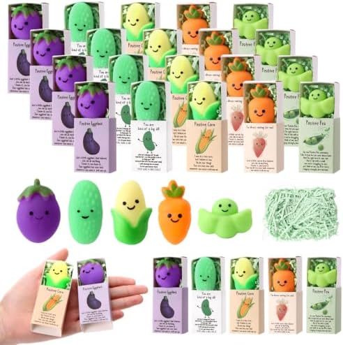 25 Sets Vegetable Positive Gifts Inspirational Party Favors by Wettarn