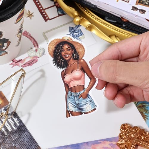 250+ Black Girl Vinyl Decal Stickers Book for Planners, Laptop, Journals - Image 3