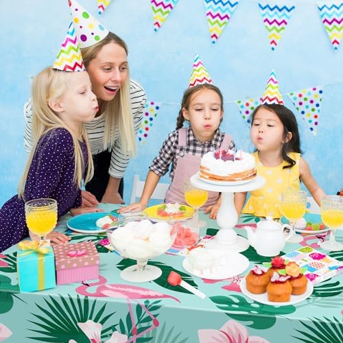 OHOME Luau Party Decorations - Plastic Tablecloth for Tropical Party Decorations | Love Island Hawaiian Themed Palm Leaves Summer Beach Favors Supplies,2 Pack - Image 6