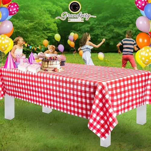 Grandipity Plastic Table Cloth Disposable 12 Pack 54” x 108” Rectangle - Image 6