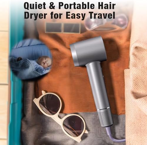 Hair Dryer 160000 RPM Ionic, 500M Negative Ions, Lightweight for Travel - Image 6