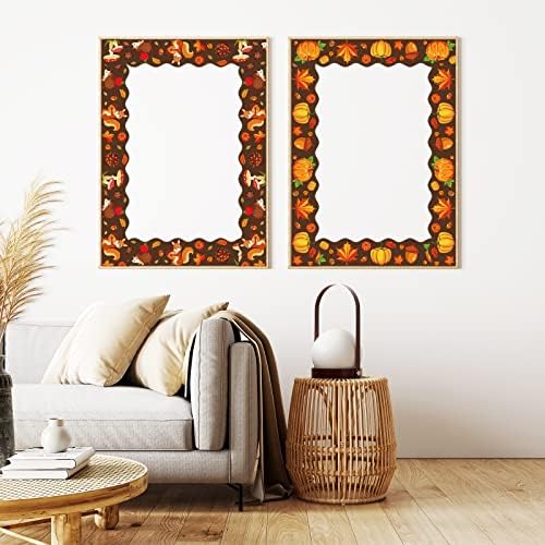 Whaline 82Ft Seasonal Bulletin Board Borders 8 Designs Scalloped Border Trim Teachers Classroom Blackboard Decor for Spring Summer Autumn Winter School Office Party Decoration, 72 Pcs - Image 6