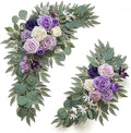 Olalaka Faux Flower Swag Set of 2 for Wedding Welcome Signs Floral Decorations, Purple Wedding Arch Flowers for Wedding Ceremony (Lilac & Purple & Cream) by Love%C2%A0Every%C2%A0Bit%C2%A0of%C2%A0Life
