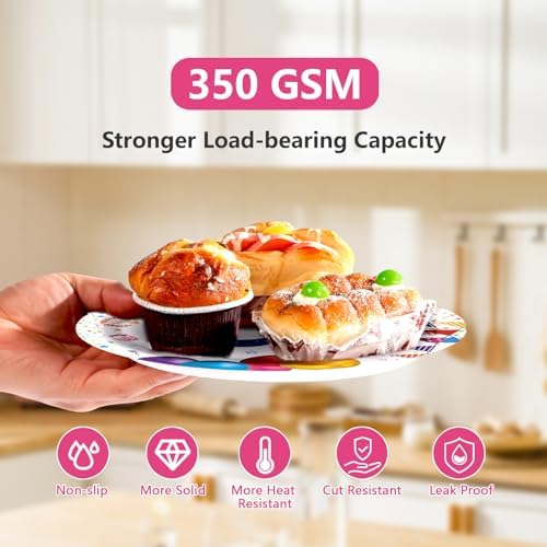 96Pcs Happy 25th Workiversary Party Decorations for Men Women Colorful Happy Work Anniversary Plates and Napkins Sets 25th Anniversary Decorations for Employee Worker Office Party Supplies Serves 24 - Image 5