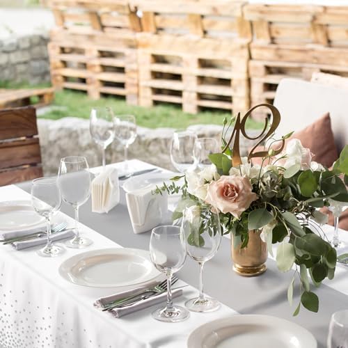 MASHAN 6Pcs White and Silver Polka Dot Plastic Tablecloth, 54x108 Inch, Rectangular, Waterproof, Spill-proof, Stain Resistant, Ideal for Various Themed Parties, 6 Count - Image 5