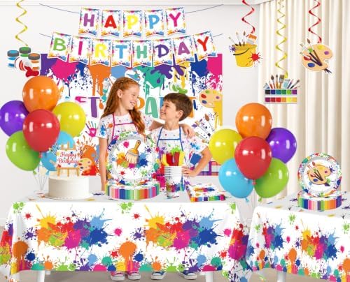 Xynic 145pcs Paint Party Decorations for Art Lovers, Serves 20 - Image 3