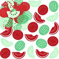 200Pcs Double-sided Watermelon Confetti Red Green Fruit Paper Confetti for Summer Fruit Baby Shower Boys Girls One In Melon Birthday Party Confetti Summer Fruit Watermelon Party Decorations by Cyodoos
