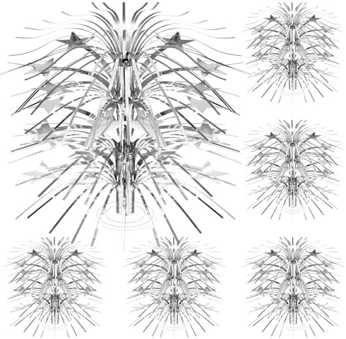 6 Pcs Star Centerpiece, Silver by Memorywuu