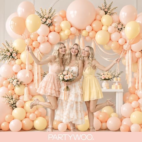 PartyWoo Pastel Orange Balloons 50pcs Light Pale Orange Peach Color 12 Inch - Image 5