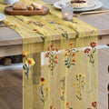 Artoid Mode Wildflower Yellow Gauze Embroidery Table Runner 120 Inch 10FT by ArtoidMode