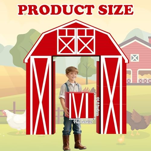 Bucherry 7 Pcs Farm Birthday Party Decor Farm Animal Backdrop - Image 2