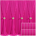 10 Panels Fuchsia Backdrop Curtain for Parties Birthday Party Wrinkle Free Hot Pink Photo Curtains Backdrop Drapes Fabric Decoration for Wedding 50ft(W) x 10ft(H) by Tao-GePartyDecorations