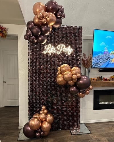 COKAOBE LiteGrid Series Shimmer Wall Backdrop - 24Pcs Dark Brown - Image 6