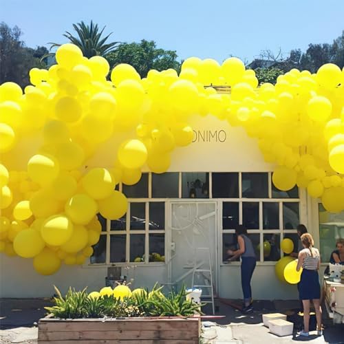PartyWoo Yellow Balloons 50pcs Latex Helium Balloons 12 Inch - Image 6