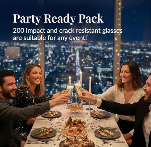 Prestee Disposable Champagne Flutes, 4.5 oz Plastic Champagne Glasses - Image 2