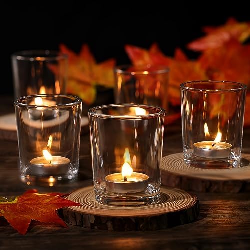 DARJEN 60 Pcs Votive Candle Holders Clear Tea Lights Candle Holder - Image 6