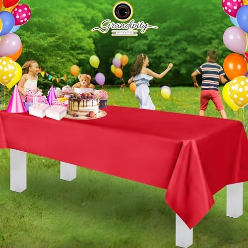 Grandipity Plastic Table Cloth Disposable 12 Pack 54” x 108” Rectangle - Image 6