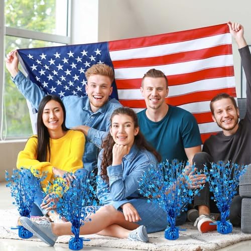 Crowye 18 Pcs Blue Foil Spray Centerpiece Table Decoration for Halloween - Image 5