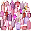 Yaomiao 30 Pcs Glass Bud Vases Centerpieces, Pink Purple Red Series by Yaomiao
