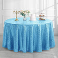 Pufogu 50" Round Turquoise Sequin Tablecloth Glitter Turquoise Blue Table Cloths for Birthday Wedding Bridal Baby Shower Party Decorations by Pufogu