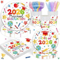 120Pcs 2026 Preschool Graduation Party Decorations Tableware Set by REJOICEBUNNY