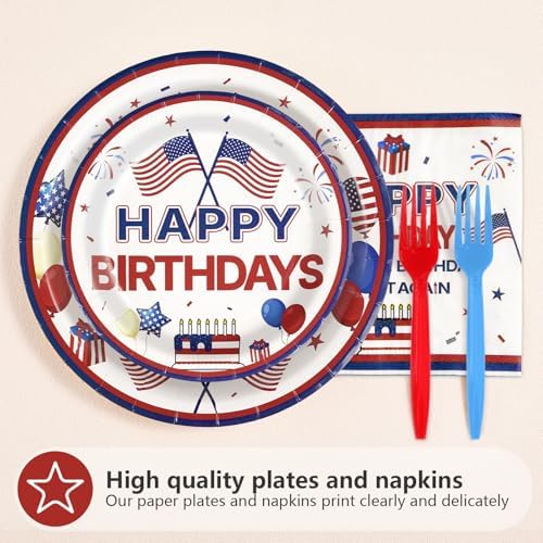 96 Pcs Make Birthdays Great Again Party Decorations, Serves 24 - Image 2