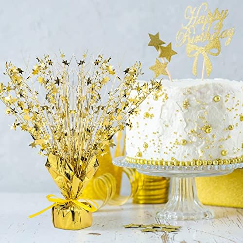 Crowye 18 Pcs Gold Foil Spray Centerpiece Table Decoration for Party - Image 5