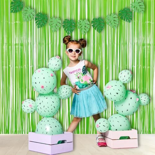 BRAVESHINE Pastel Green Streamers Party Backdrop Decorations 2 Pack - Image 4