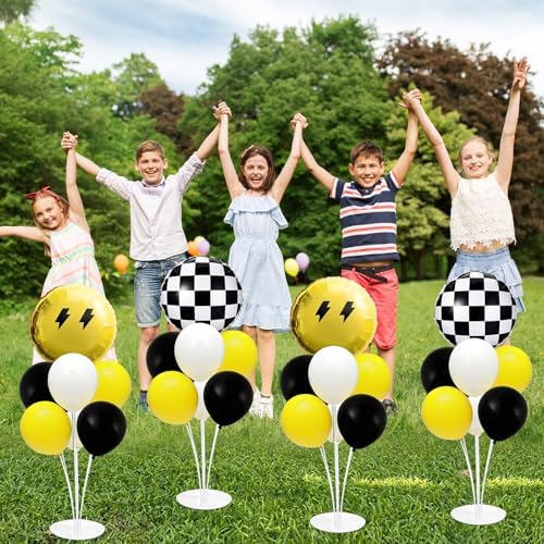 Naozinebi 4 Sets Smile Face Birthday Party Balloons Stand Kit Party Decor - Image 5
