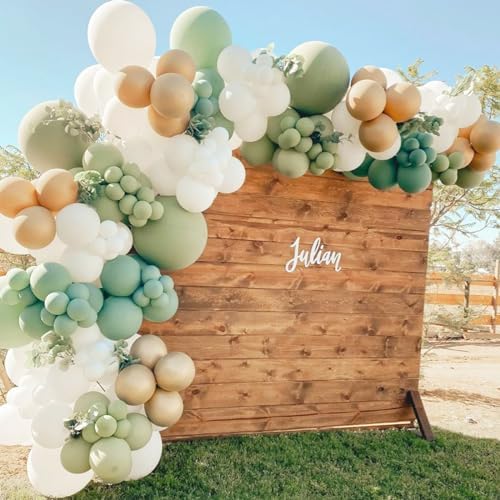Voircoloria 66pcs Sage Green Olive Green Latex Party Balloons, 12inch - Image 6