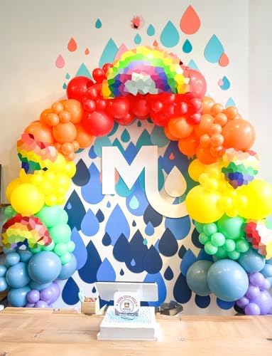 Rainbow Balloon Garland Arch Kit, 130 Pcs 18/12/5 In, Latex - Image 2