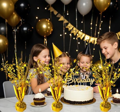 FUBININA Birthday Table Centerpiece Party Decoration Foil Spray Centerpiece - Image 3